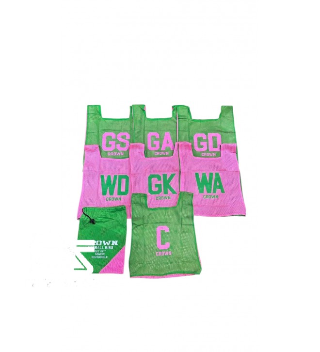 Reversible Net Ball BIBS - Crown (Pink / Green)